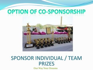SPONSOR INDIVIDUAL / TEAM
PRIZES
 
