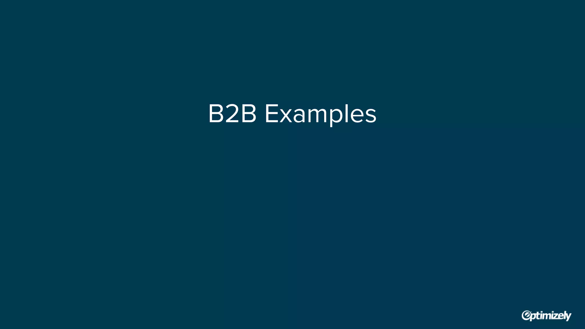 B2B Examples
 