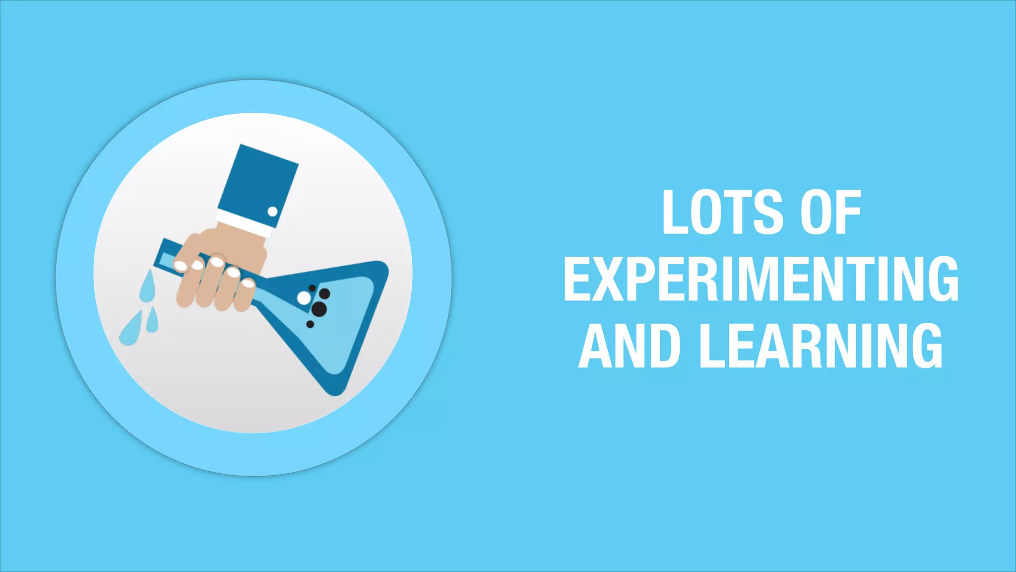 LOTS OF
EXPERIMENTING
AND LEARNING