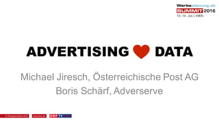ADVERTISING DATA
Michael Jiresch, Österreichische Post AG
Boris Schärf, Adverserve
 