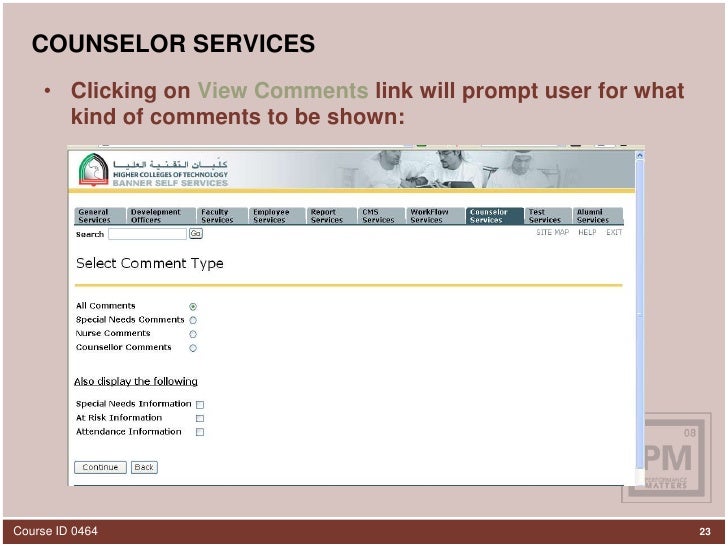 Student Support Services On Banner Self Service