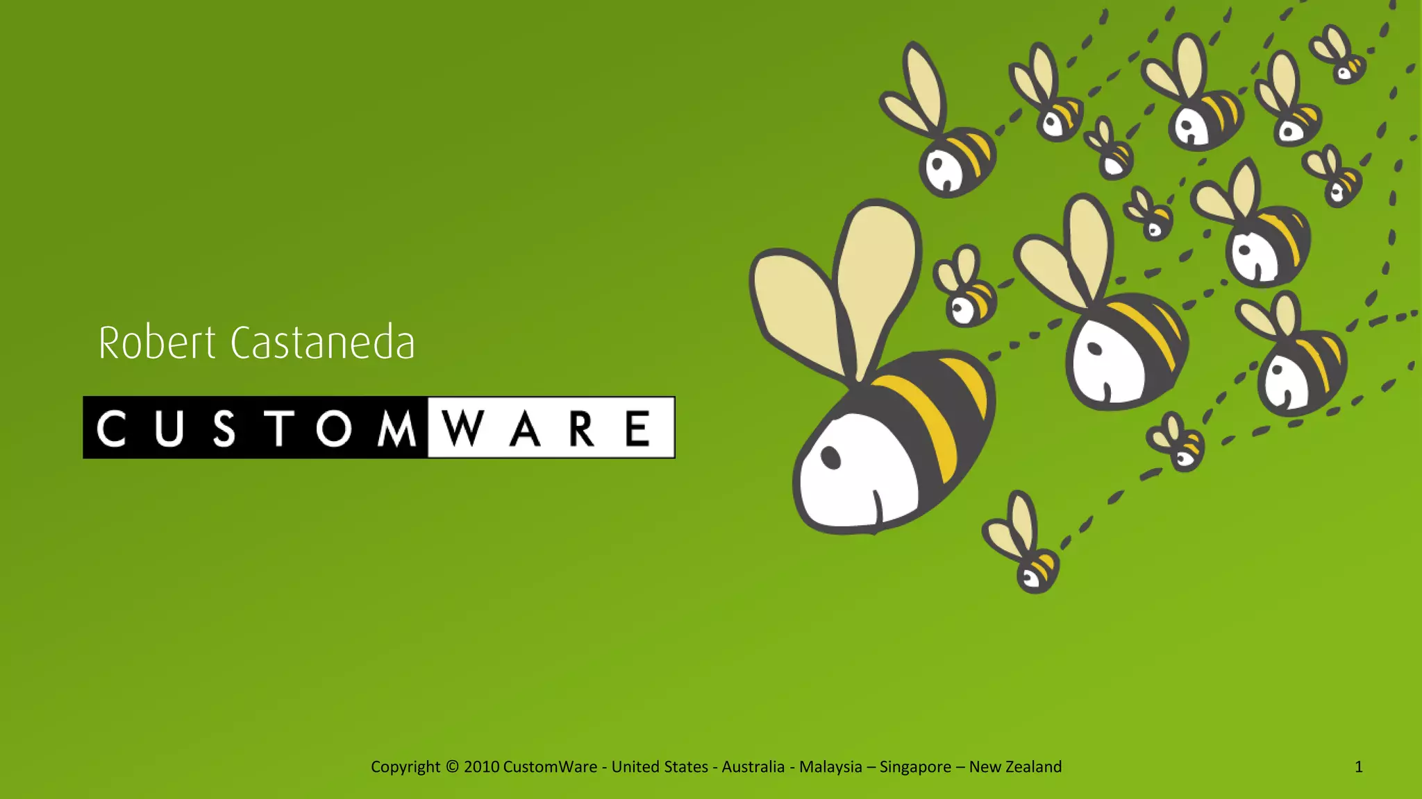 Copyright © 2010 CustomWare - United States - Australia - Malaysia – Singapore – New Zealand   1
 