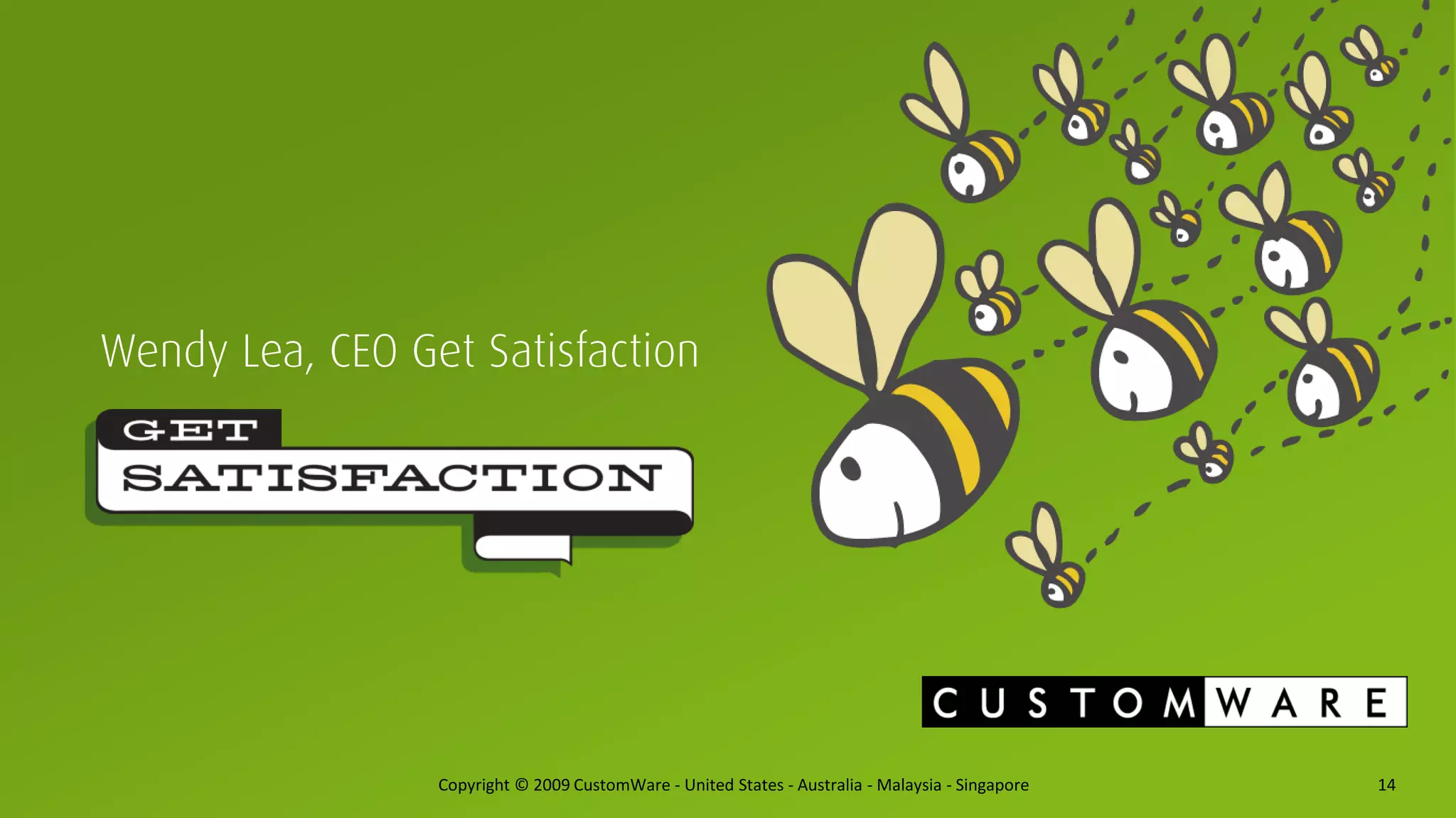 Copyright © 2009 CustomWare - United States - Australia - Malaysia - Singapore   14
 