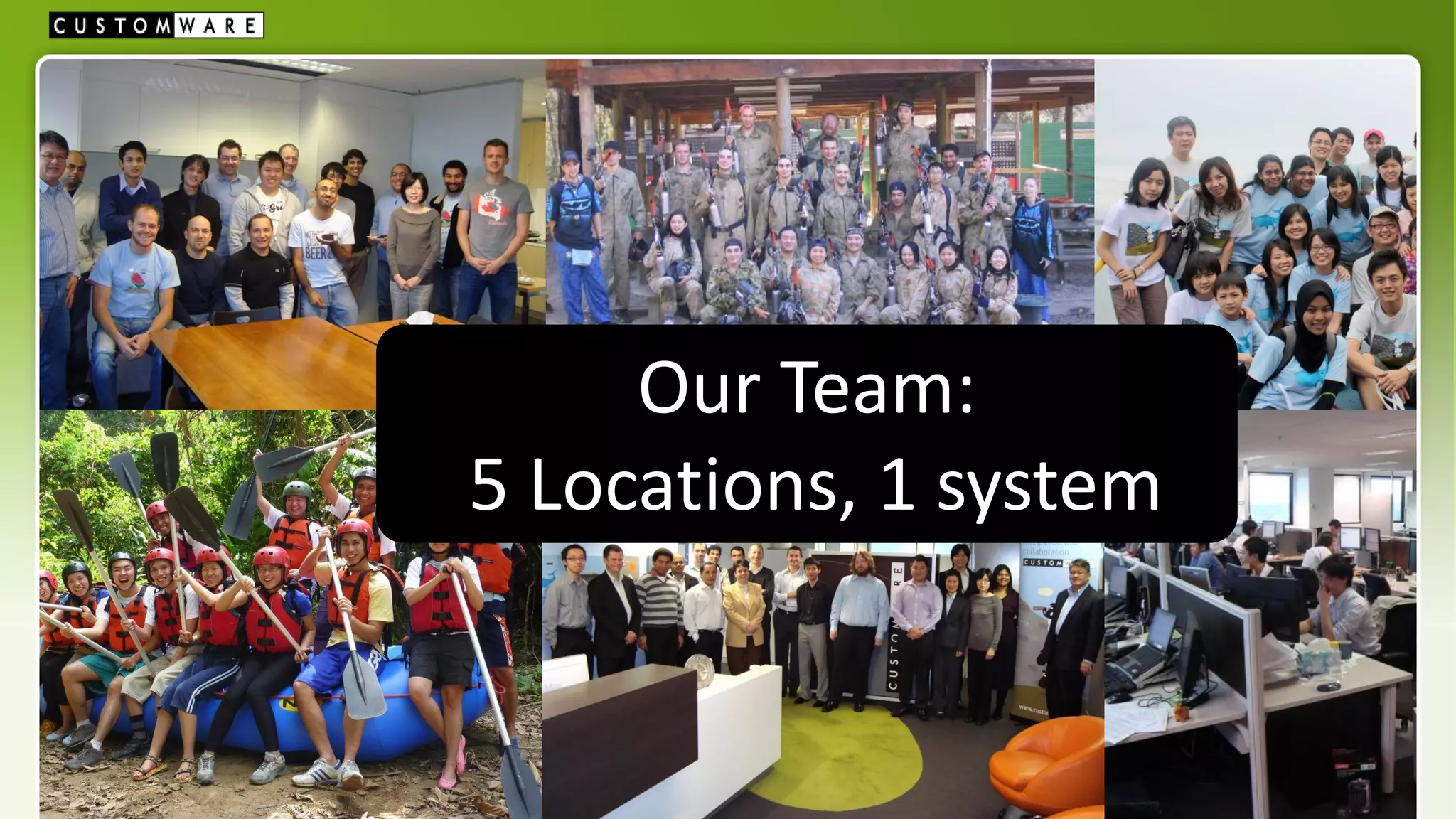 Our Team:
5 Locations, 1 system
 