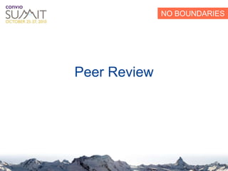 NO BOUNDARIES




Peer Review
 