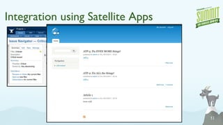 ->  Reporting ->  Integration ->  Automation Integration using Satellite Apps 