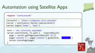 Automation using Satellite Apps 