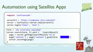Automation using Satellite Apps Post blah put blah blah resource blah idempotent blah representation 