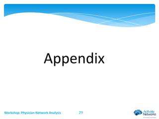 Appendix

Workshop: Physician Network Analysis

29

 