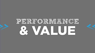PERFORMANCE
& VALUE
 