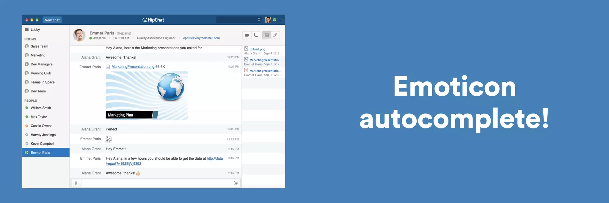 Emoticon 
autocomplete! 
 