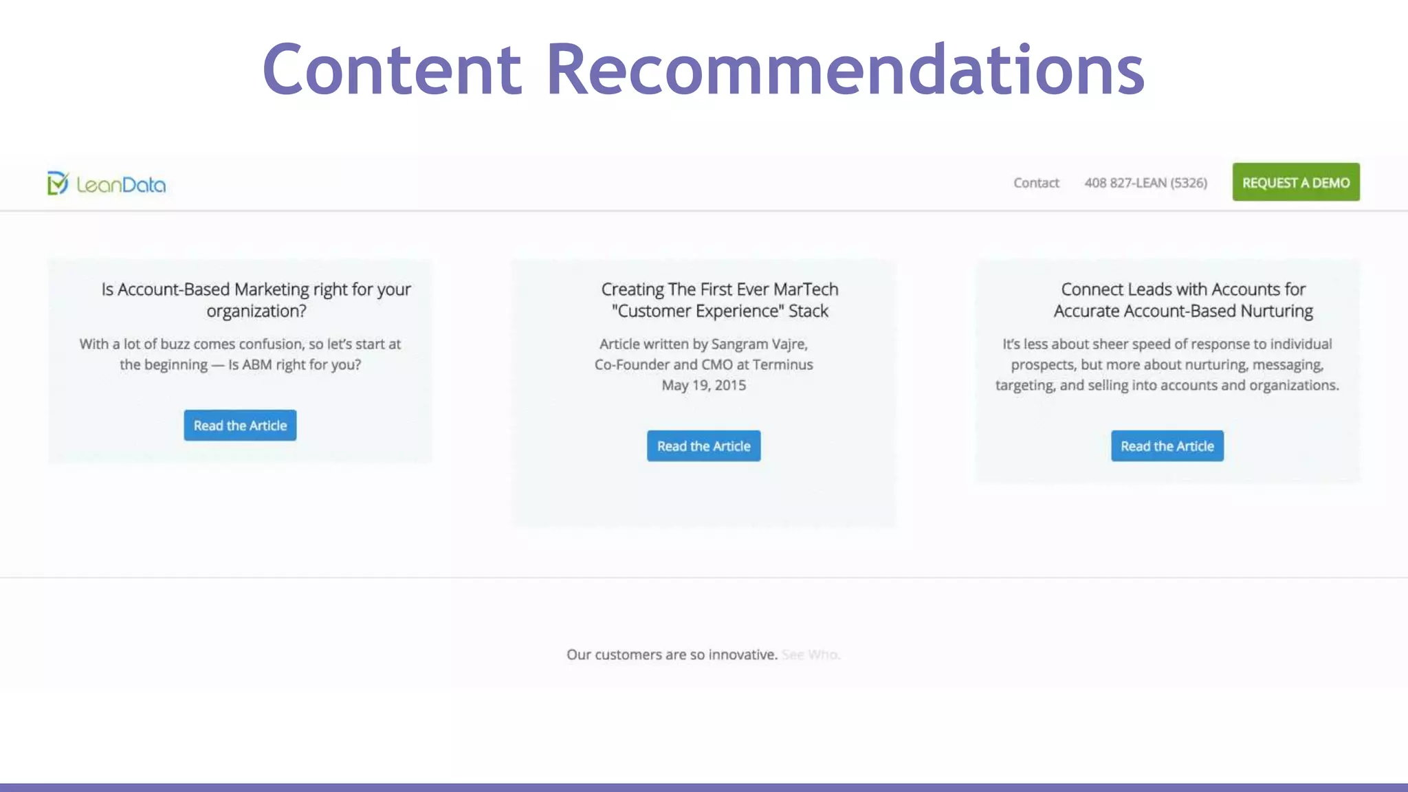 Content Recommendations
 