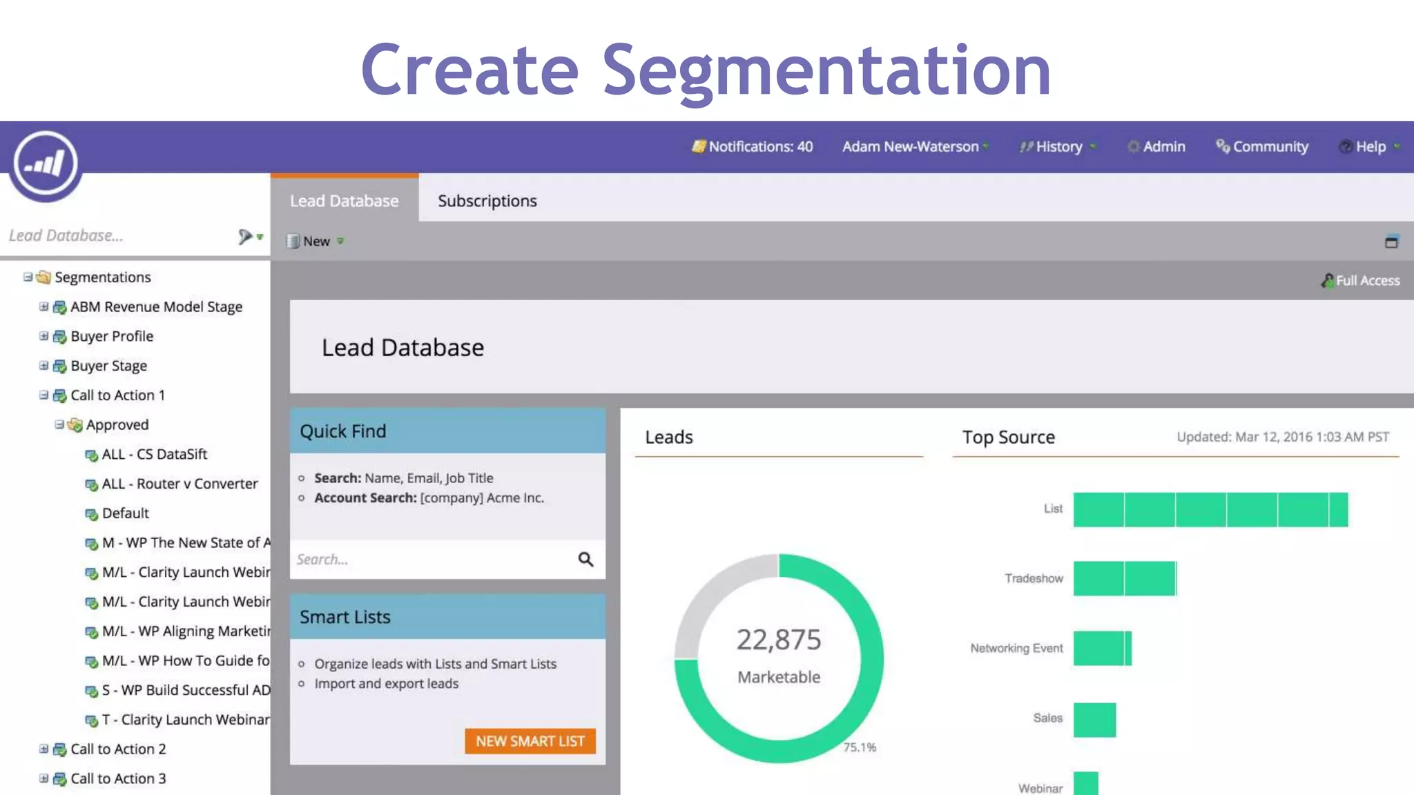 Create Segmentation
 