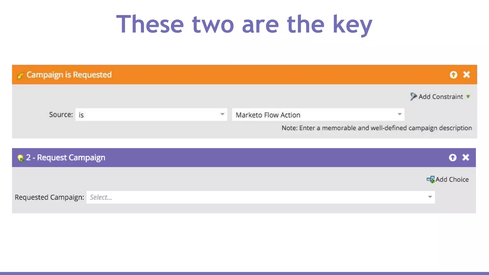 These two are the key
 