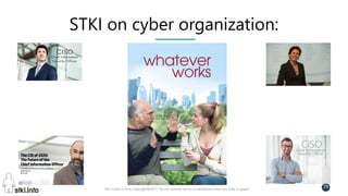 Pini Cohen’s work Copyright@2017. Do not remove source or attribution from any slide or graph
79
STKI on cyber organization:
 