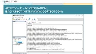 APPLE TV – II° – IV° GENERATION
IBACKUPBOT (HTTP://WWW.ICOPYBOT.COM)
 
