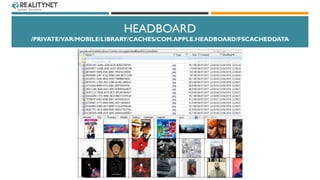 HEADBOARD
/PRIVATE/VAR/MOBILE/LIBRARY/CACHES/COM.APPLE.HEADBOARD/FSCACHEDDATA
 