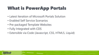 What PowerApp Portals Is Not
 