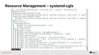 Resource Management – systemd-cgls 
 