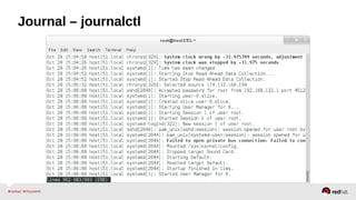 Journal – journalctl 
 