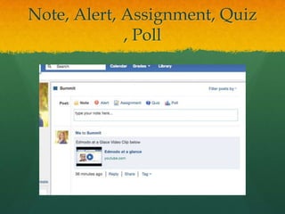 Note, Alert, Assignment, Quiz
             , Poll
 