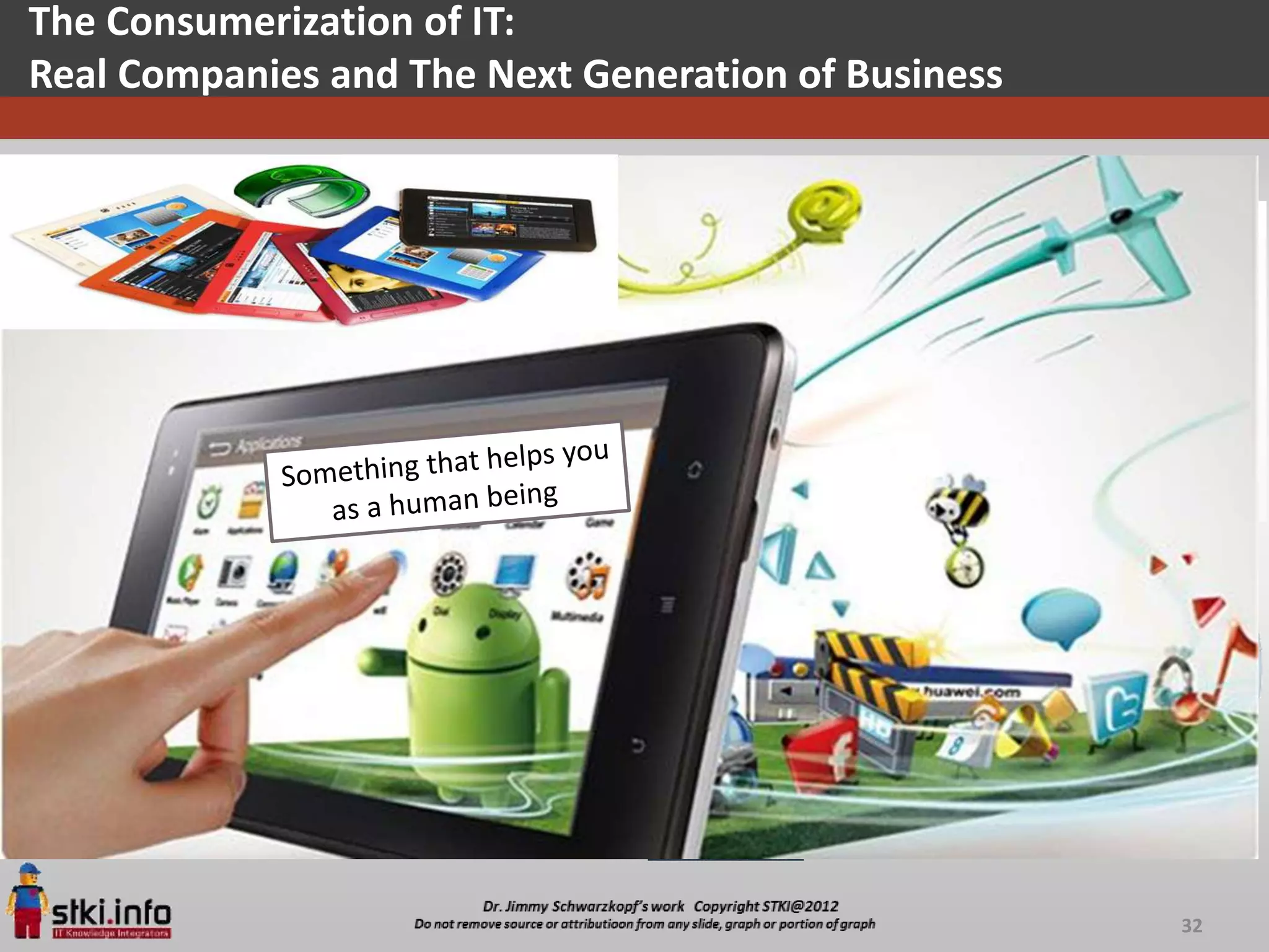 The Consumerization of IT:
Real Companies and The Next Generation of Business




                                                     32
 