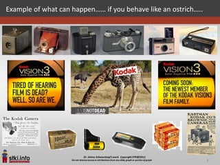 Example of what can happen…… if you behave like an ostrich…..




                                                                3
 