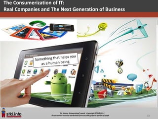 The Consumerization of IT:
Real Companies and The Next Generation of Business




                                                     32
 