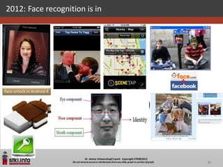 2012: Face recognition is in




                               41
 