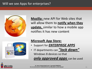 Will we see Apps for enterprises?




                                    61
 