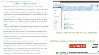 Moodle - Open-source learning platform | Moodle.org
https://comparecamp.com/learning-management-systems/
 