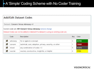 A„Simple‟ Coding Scheme with No Coder Training
 