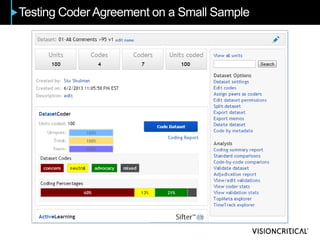 Testing Coder Agreement on a Small Sample
 
