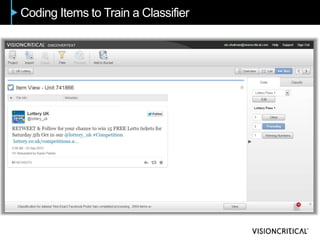 Coding Items to Train a Classifier
 