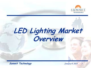LED Lighting Market
Overview

Summit Technology

January 9, 2013

1

 
