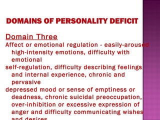 Personality disorders assessment & treatment | PPT