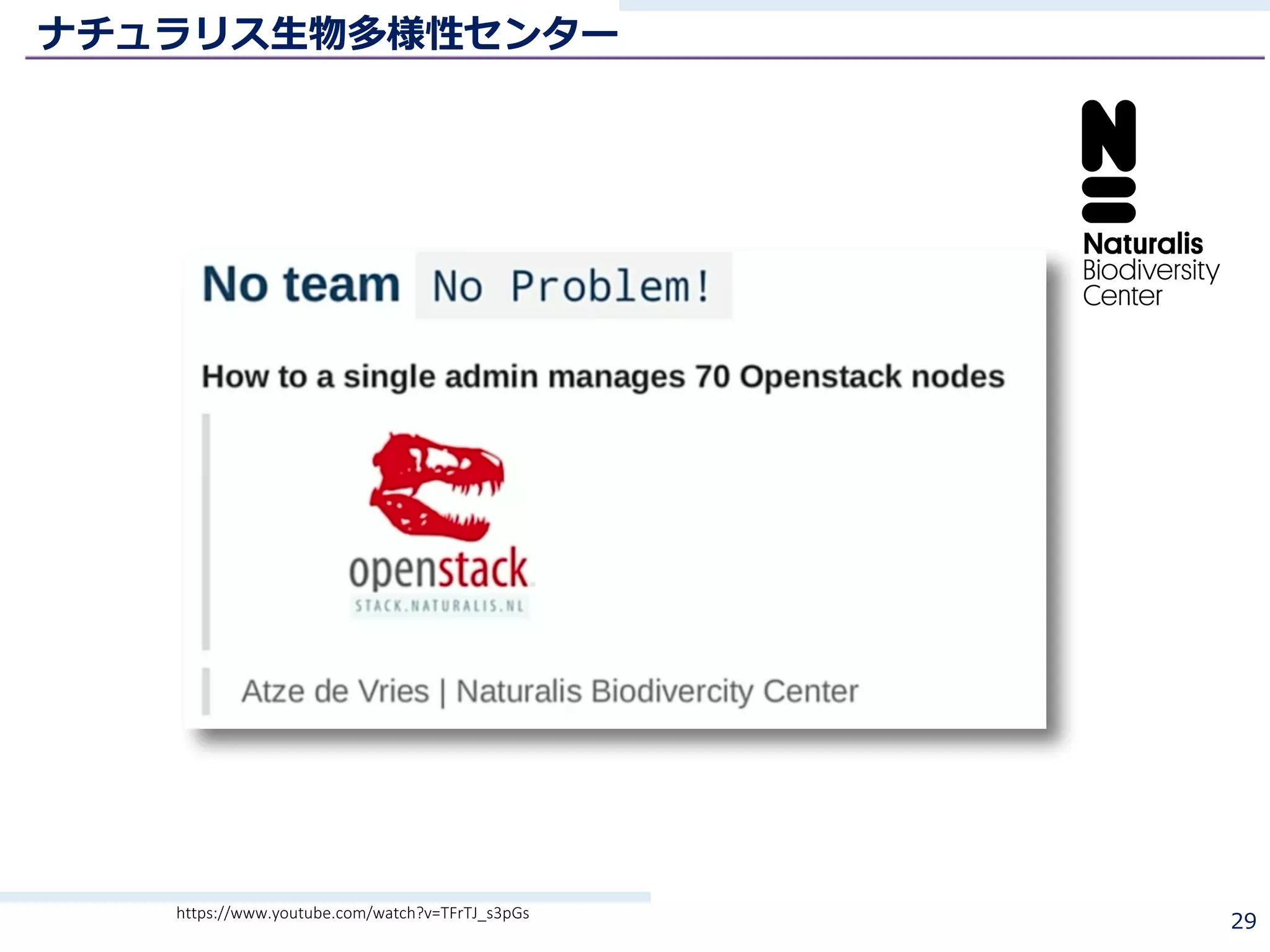 ナチュラリス⽣物多様性センター
29https://www.youtube.com/watch?v=TFrTJ_s3pGs
 