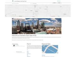 Screen Shot 
The Open Data Site 
 