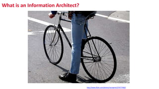 What is an Information Architect?
http://www.flickr.com/photos/racingmix/274777460/
 