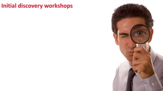 Initial discovery workshops
 