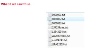 What if we saw this?
 