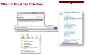 When To Use A Site Collection
 