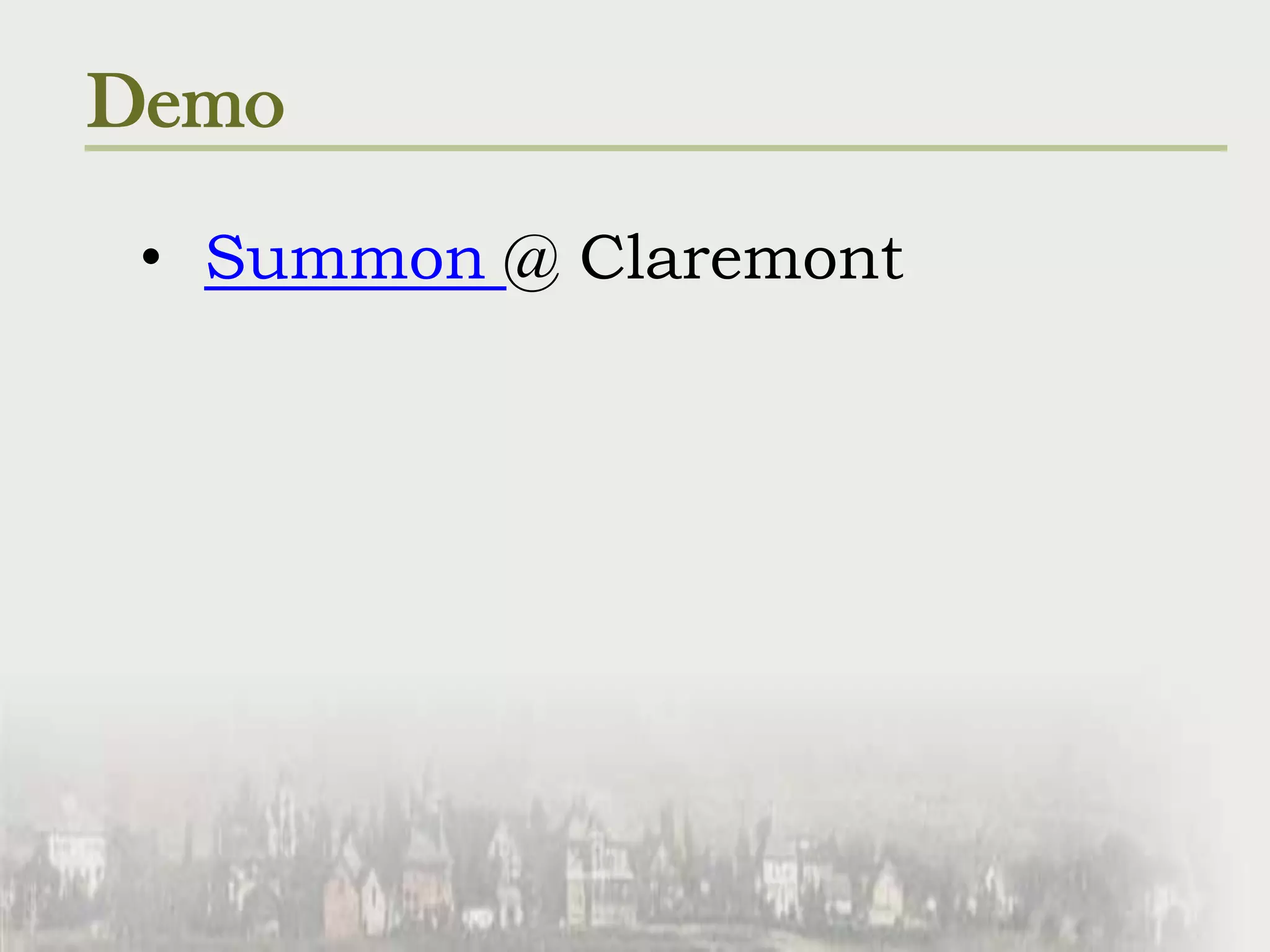 Released Summon in beta form to students at start of Fall semester