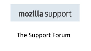 The Support Forum
 
