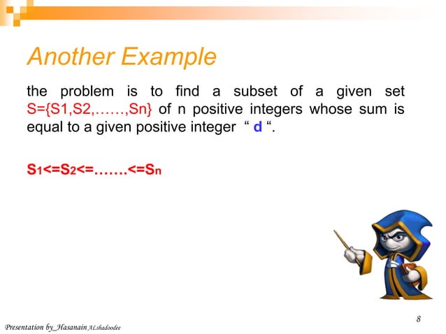 Sum of subsets problem by backtracking | PPT | Science