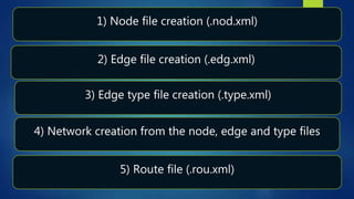 Osm Matrix Sumo tutorial: 1) Manual Network creation, 2) OSM to Netwrok, 3) OD ...