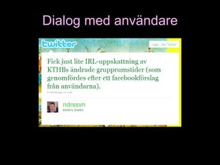 Dialog med användare 