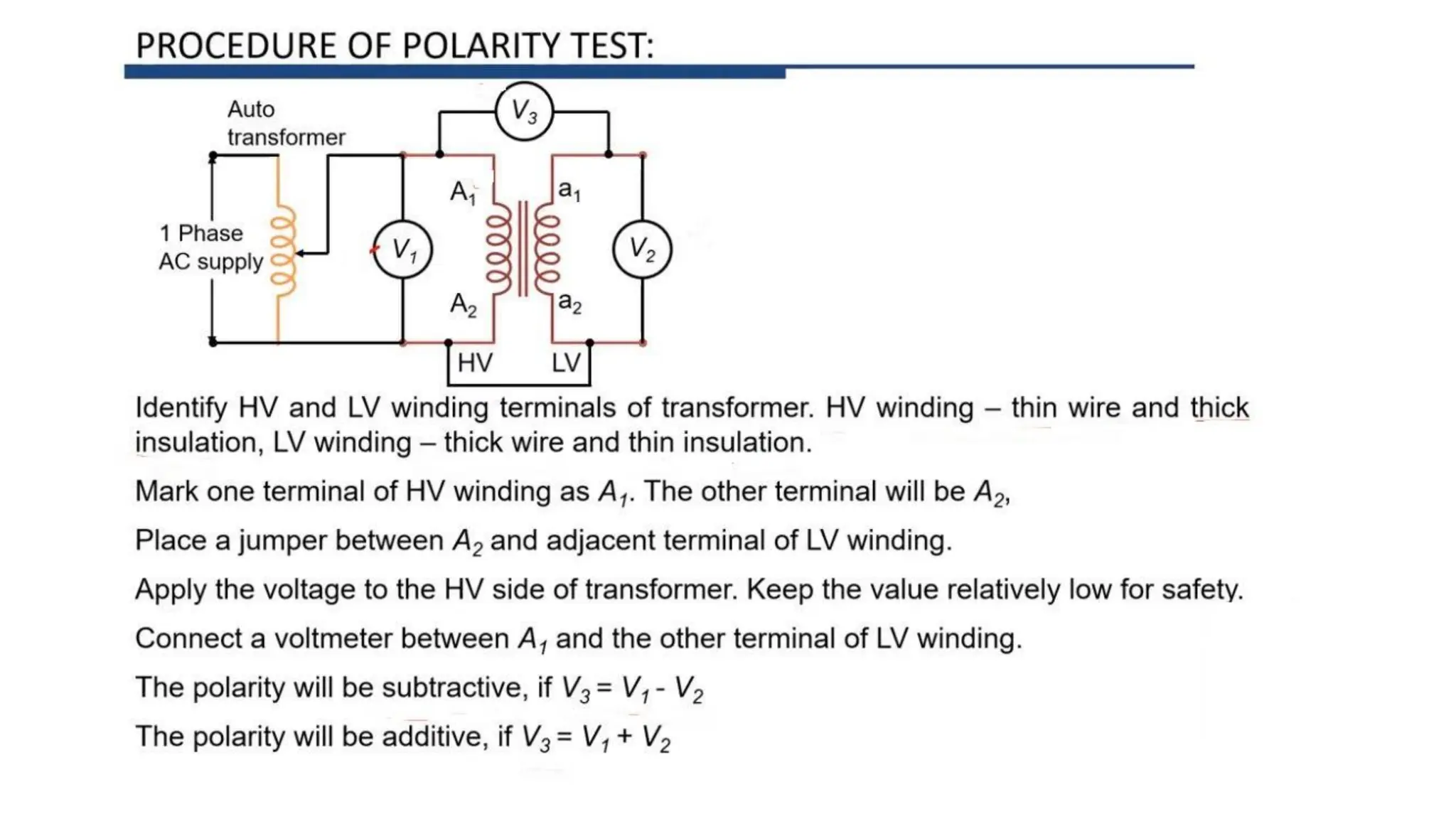 Polarity Test Sumpners test back to back test | PDF