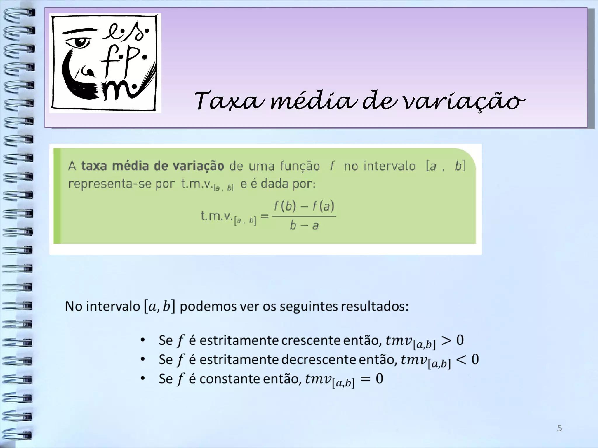 Taxa média de variação 