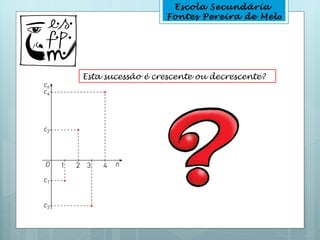 Escola Secundária
                  Fontes Pereira de Melo




Esta sucessão é crescente ou decrescente?
 
